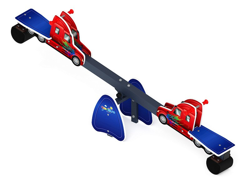 Качалка балансир Грузовичок - ИО 21.М.03.01-И1                                                                                                                            Габариты (ШхДхВ): 2500x400x740                                                                                                                                                                        Зона безопасности, мм: 4500х2400                                                                                                                                                       Возрастные ограничения от 4 до 8 лет