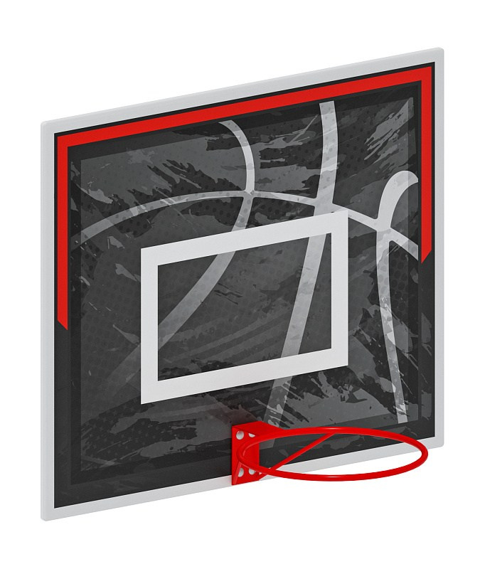 Щит баскетбольный (Черно-белый) - СО 2.70.01-02 Габариты (ШхДхВ): 1200x640x1000 Зона безопасности, мм: 4200х3580