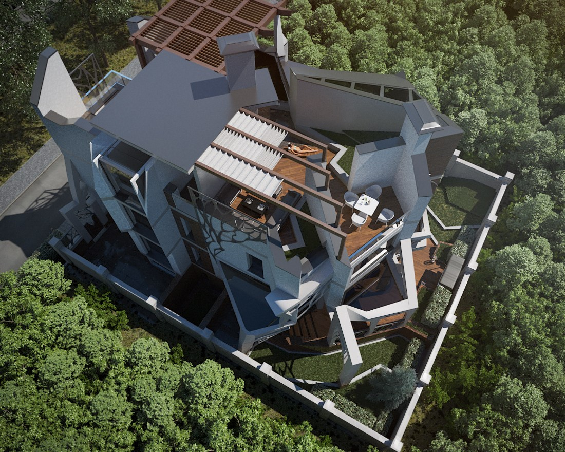 Проект частного дома в современном стиле