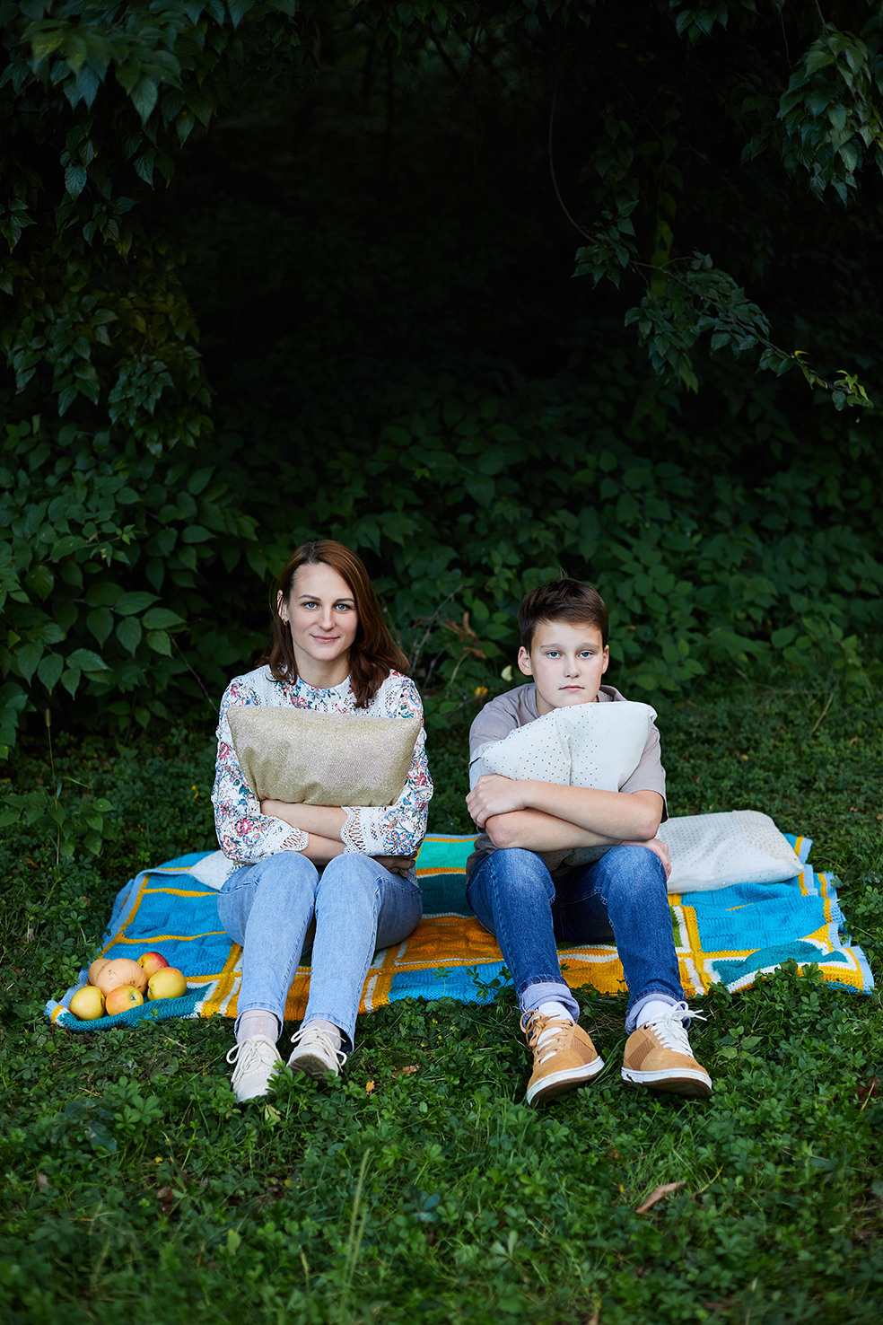 Мама и сын на пикнике. Фотограф. Тимашевск. Кубань. Краснодарский край.
