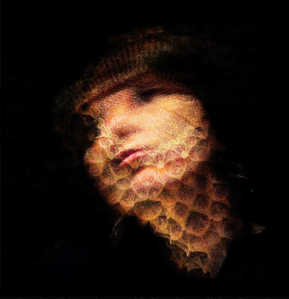 художественные портреты Форуг Явари на стыке фотографии и цифрового искусства