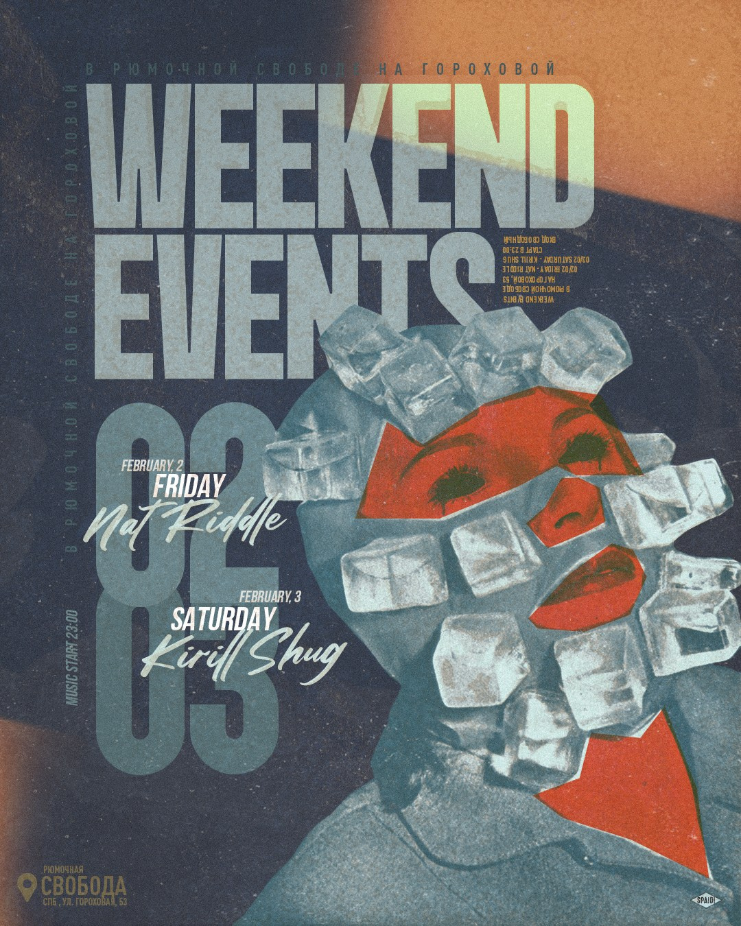 WEEKEND EVENTS. Spaidi Design | Graphic Design