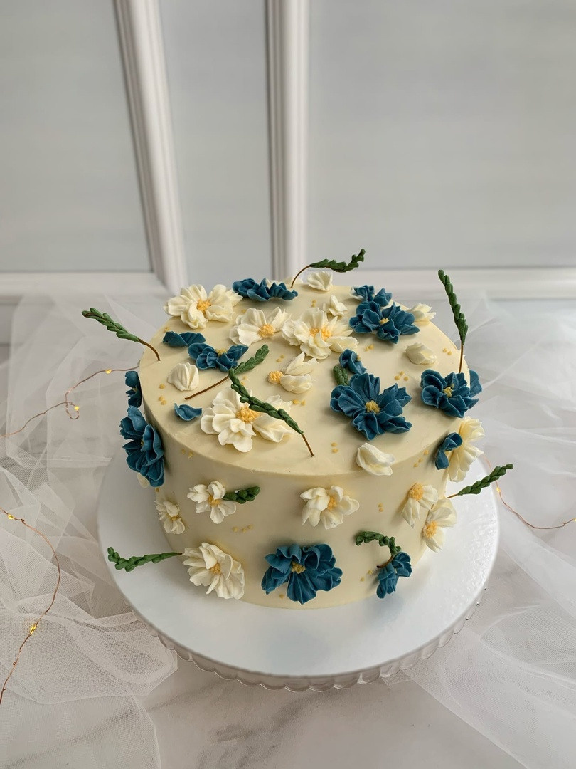 Мои работы. Аникина Юлия / Кремовая флористика в корейской технике