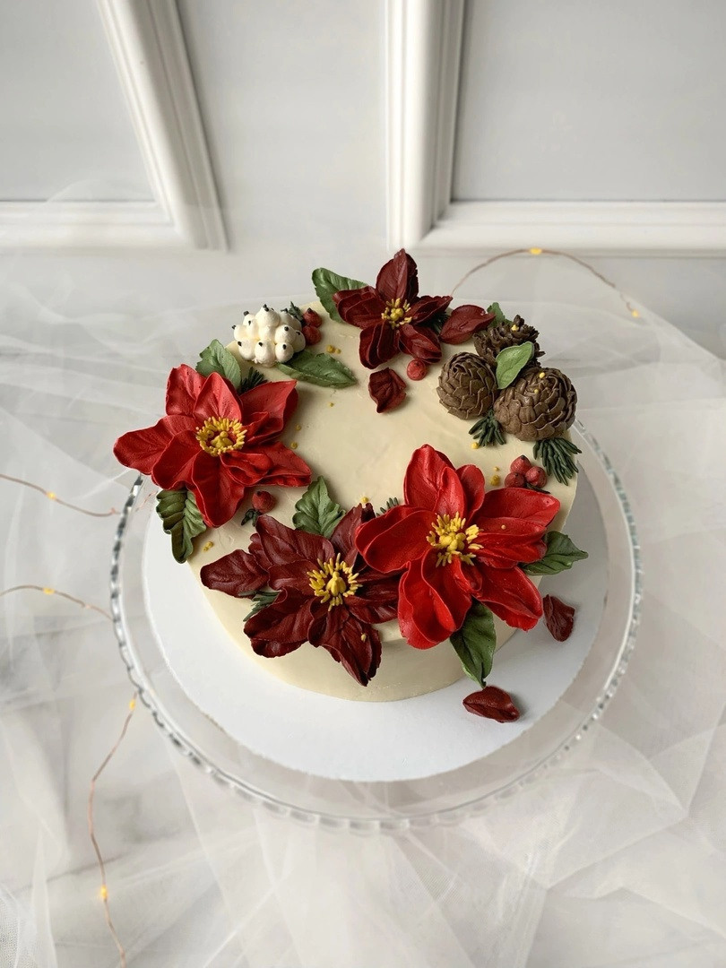 Мои работы. Аникина Юлия / Кремовая флористика в корейской технике