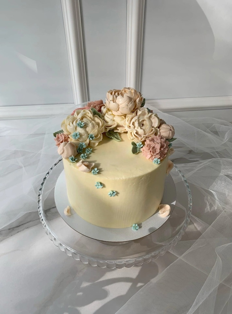 Мои работы. Аникина Юлия / Кремовая флористика в корейской технике