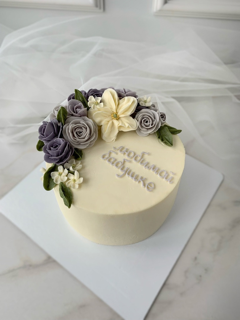 Мои работы. Аникина Юлия / Кремовая флористика в корейской технике