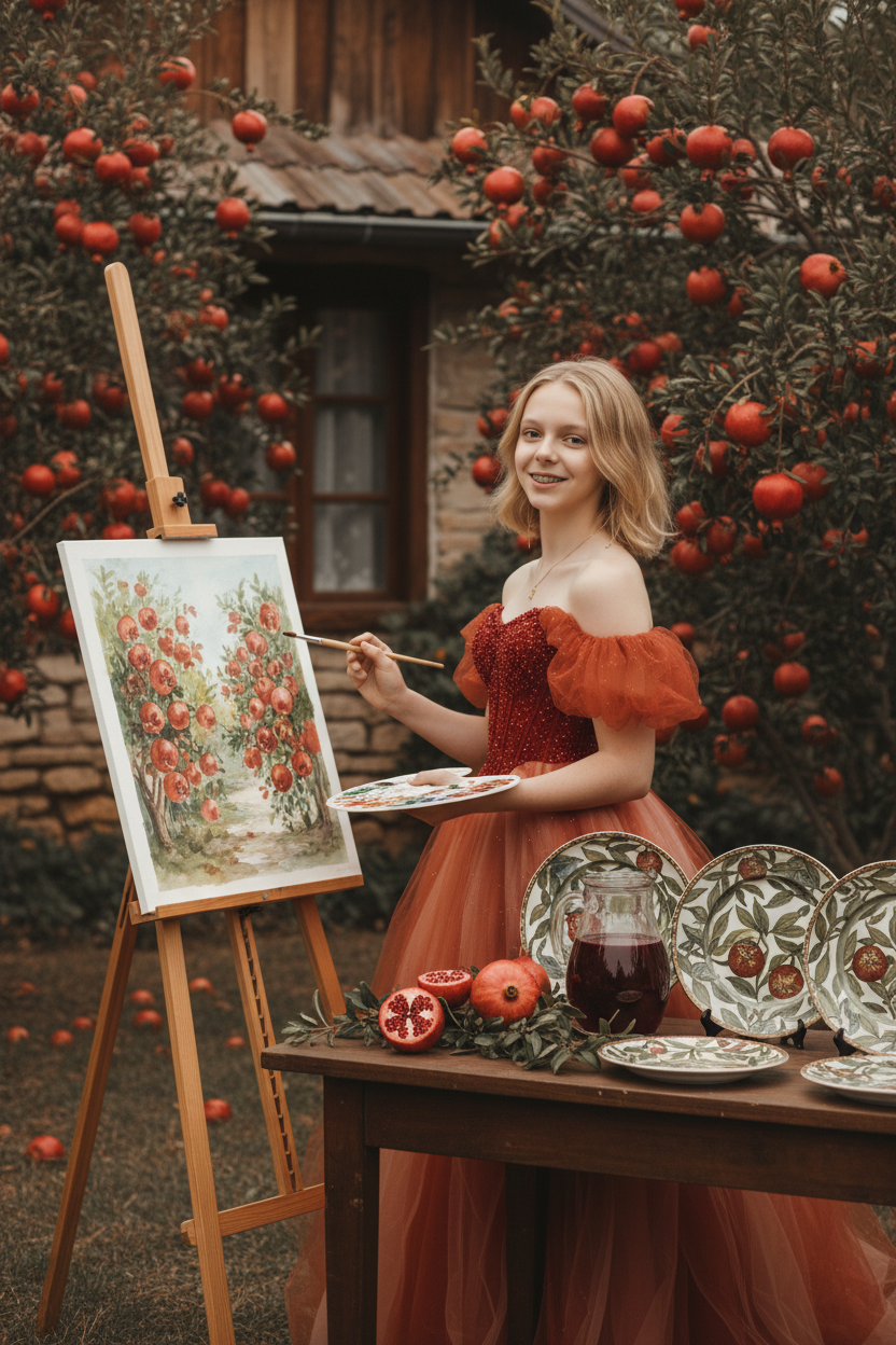 В гранатовом саду. Шаблоны и дизайны выпускных альбомов и фотокниг