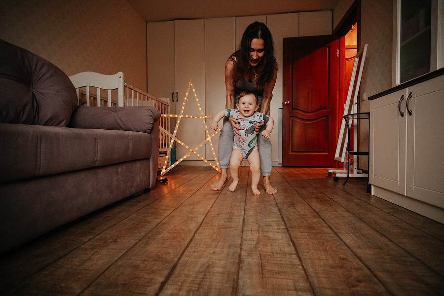 Домашняя фотосессия Жени, Иры и Арсения. Семейный и детский фотограф в Рыбинске, Ярославле Ольга Лебедева