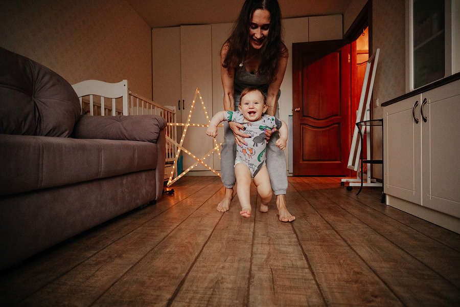 Домашняя фотосессия Жени, Иры и Арсения. Семейный и детский фотограф в Рыбинске, Ярославле Ольга Лебедева