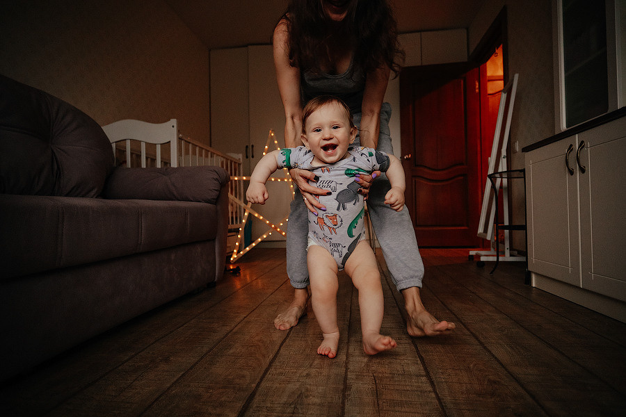Домашняя фотосессия Жени, Иры и Арсения. Семейный и детский фотограф в Рыбинске, Ярославле Ольга Лебедева