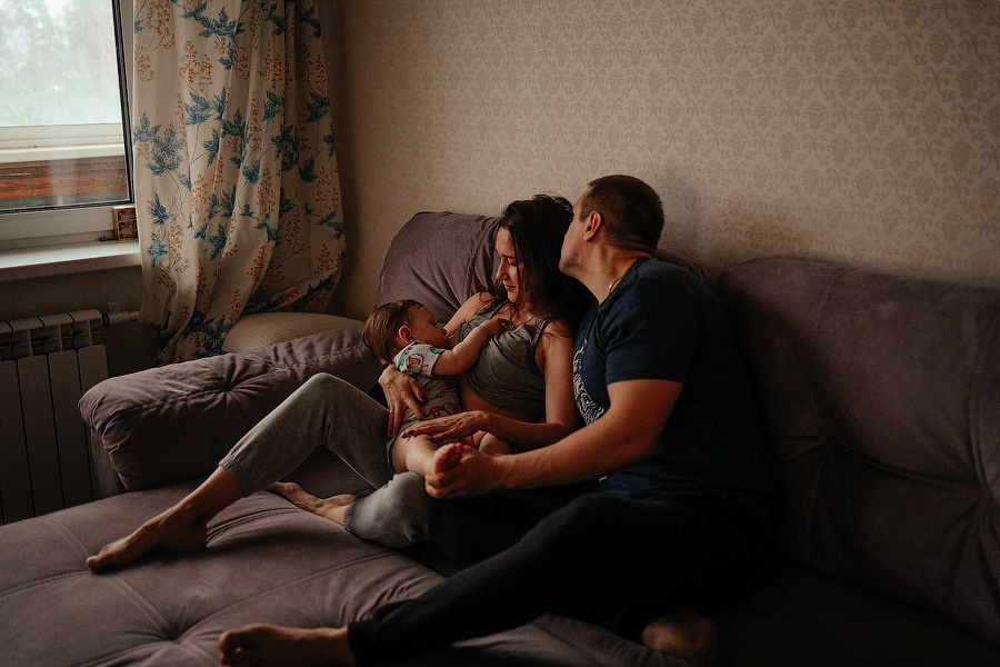 Домашняя фотосессия Жени, Иры и Арсения. Семейный и детский фотограф в Рыбинске, Ярославле Ольга Лебедева