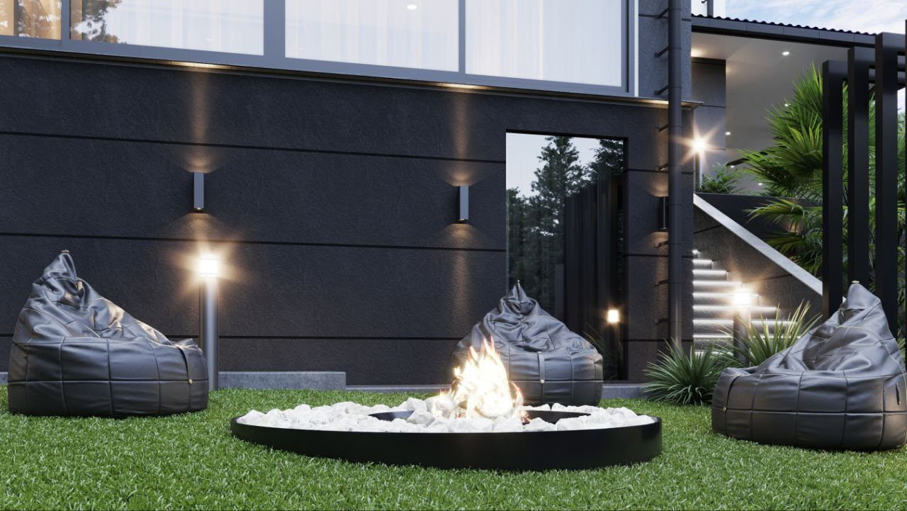 Проект дома с большими витражными окнами для ценителей изящных линий и современного дизайна. Архитектор Вера Каракезиди