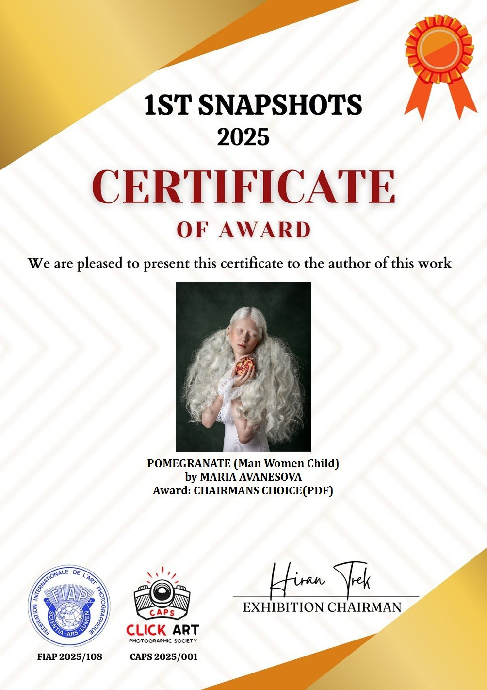 Награды. Детский и семейный фотограф в Москве Мария Аванесова