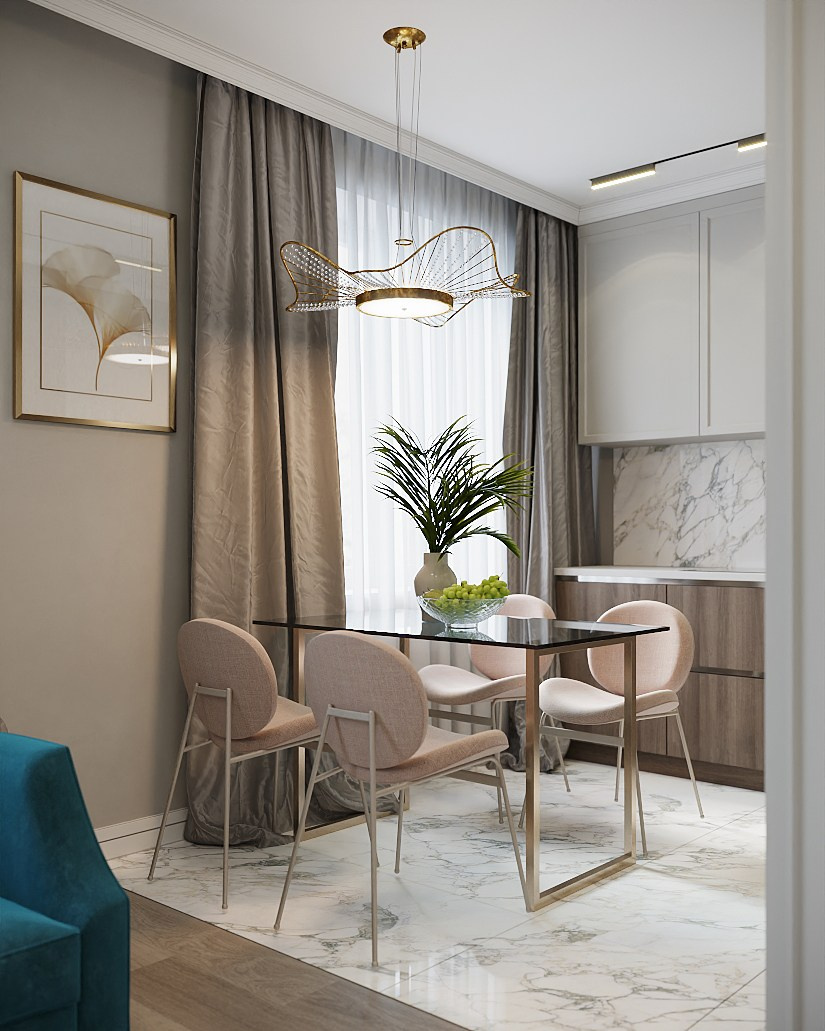 Квартира 74 м², в неоклассике, г. Москва. Студия дизайна