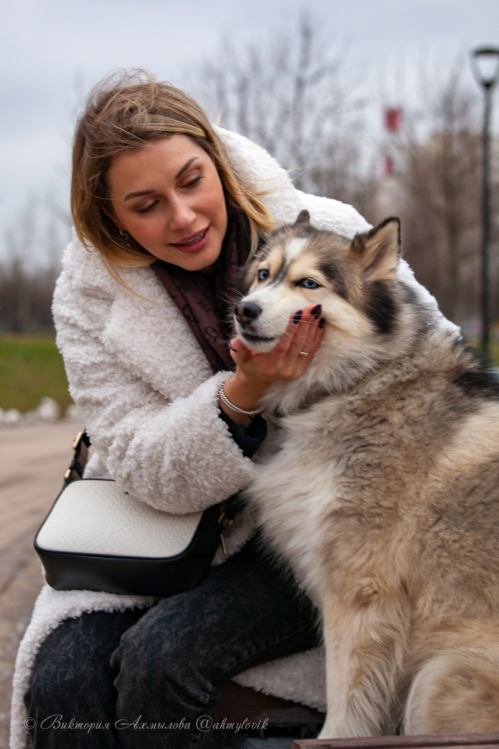 Прогулка с Хаски (Настя). Виктория Ахмылова. Фотограф в Москве