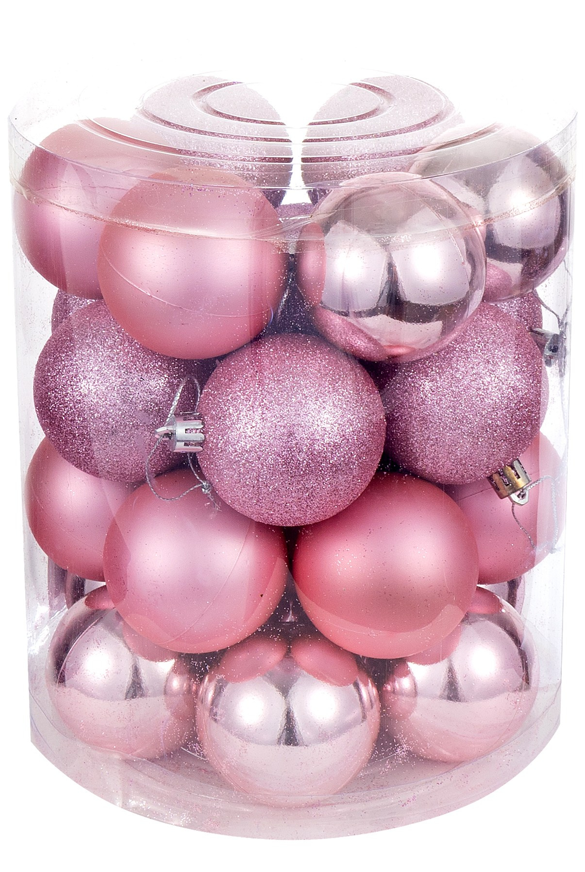 Набор шаров розовых глянцевые матовые блестящие