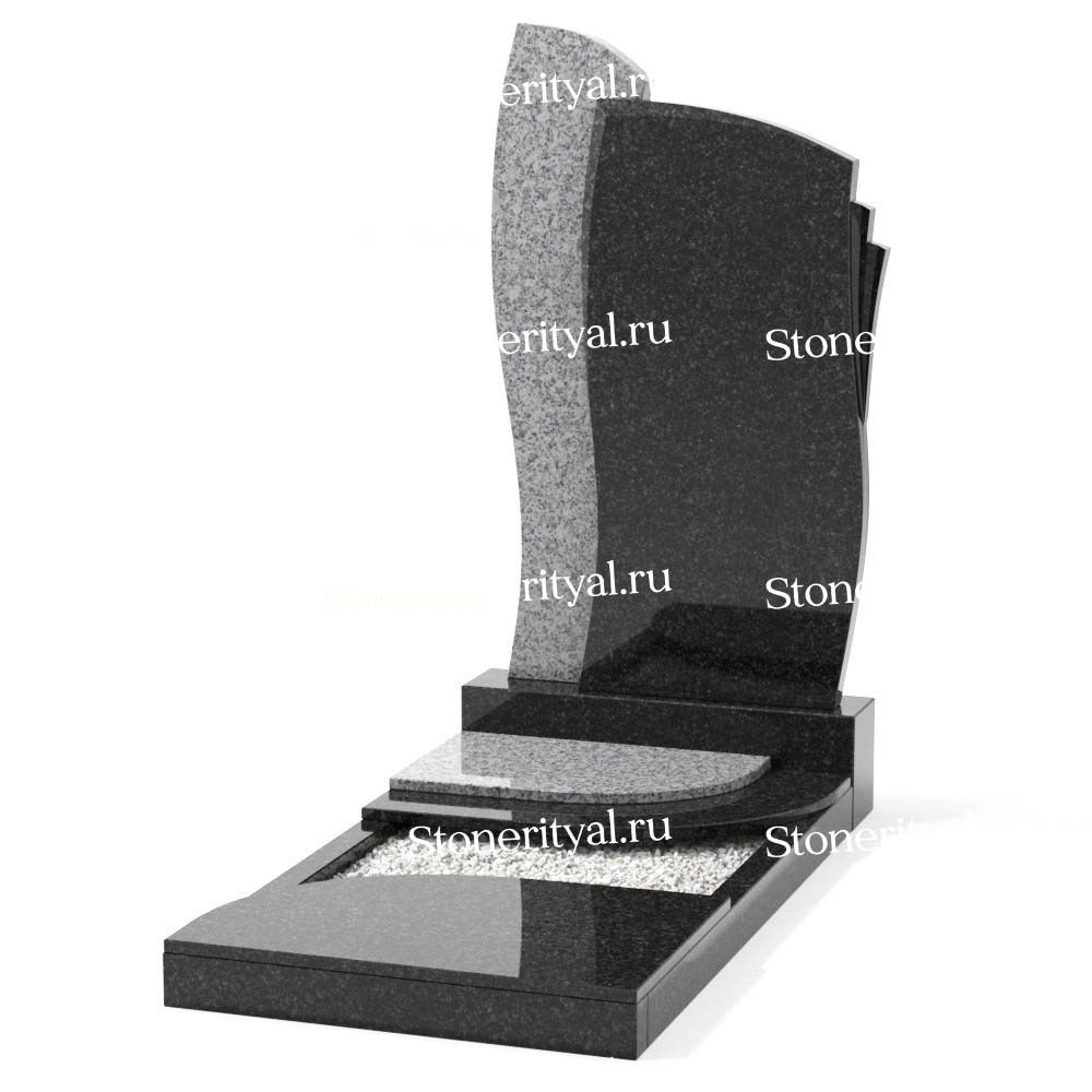 Комбинированные памятники на одного. Изготовление и установка памятников в Москве и МО