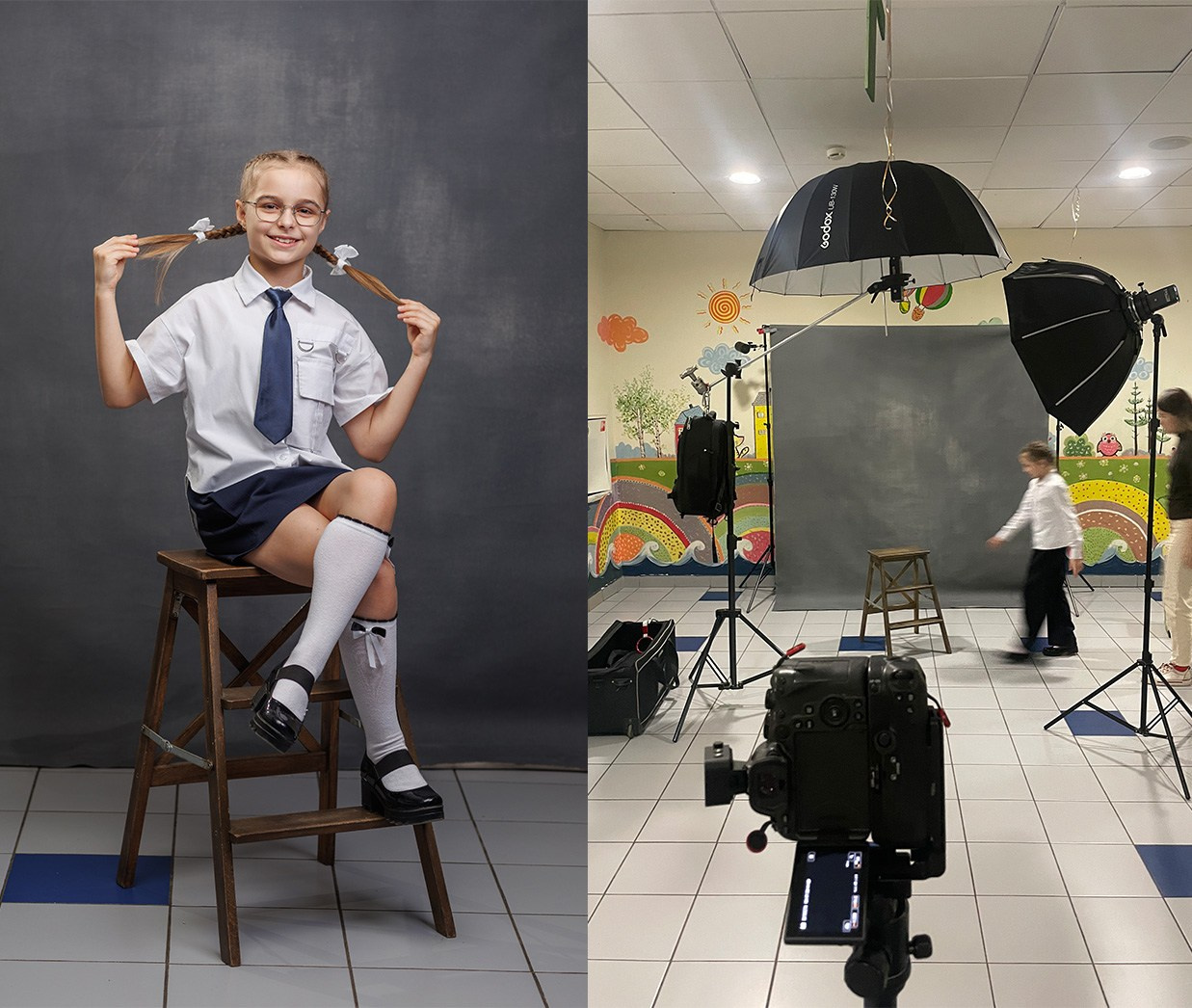 Окт90 + зонт 130 (с журавля) + контр ад100 голая. Семейный фотограф Александр Передерий