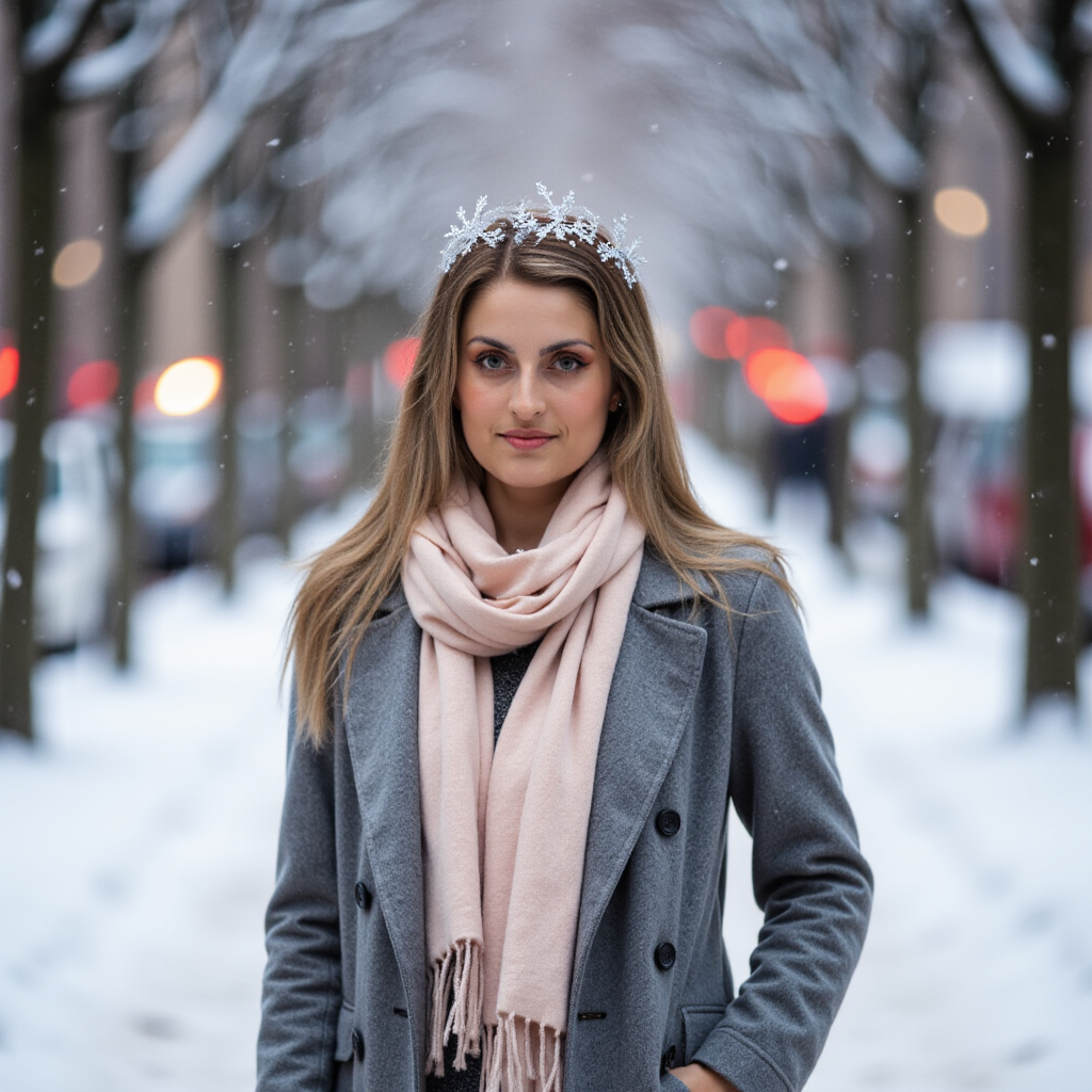 Зимняя фотосессия. AI-фотограф — Ольга Герман. Нейрофотосессии, уникальные цифровые портреты и образы будущего