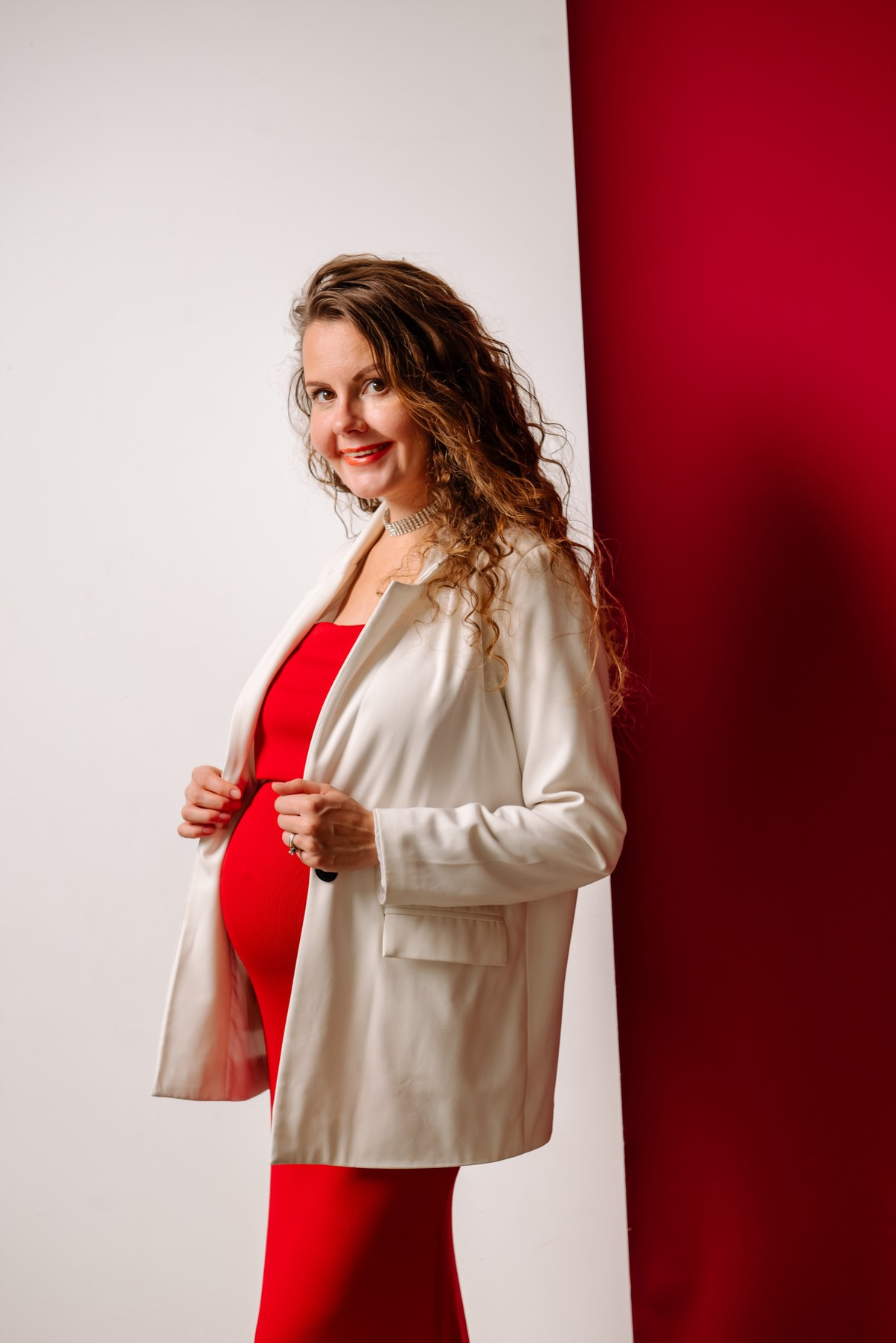 Беременность. В красном. Свадебный и сеейный фотограф в Санкт-Петербурге Елена Худякова