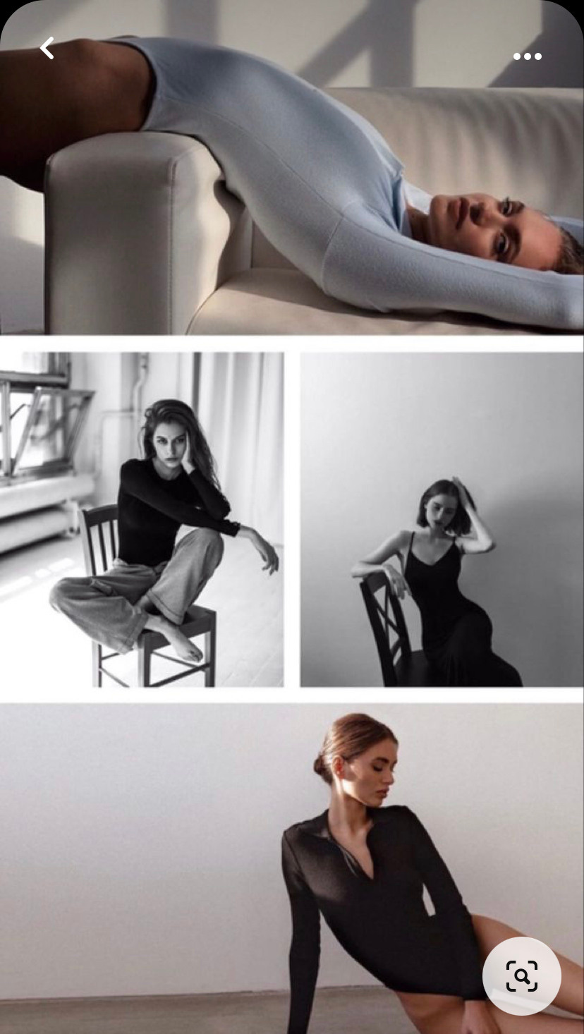 Идея для фотосессии в студии: джинсы, топ