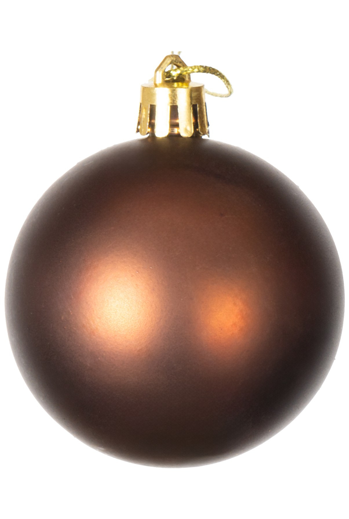 Шар коричневый матовый на елку с веревочкой