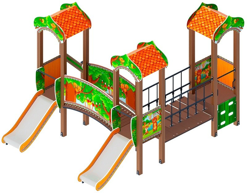 Полянка горка Н 750 ДИК 1.16.04-01                                                                                                                                                             Габариты (ШхДхВ): 4380х3230х2920                                                                                                                                                                          Зона безопасности, мм: 7880х6230                                                                                                                                                                         Скат горки: H=750 (металлический скат)