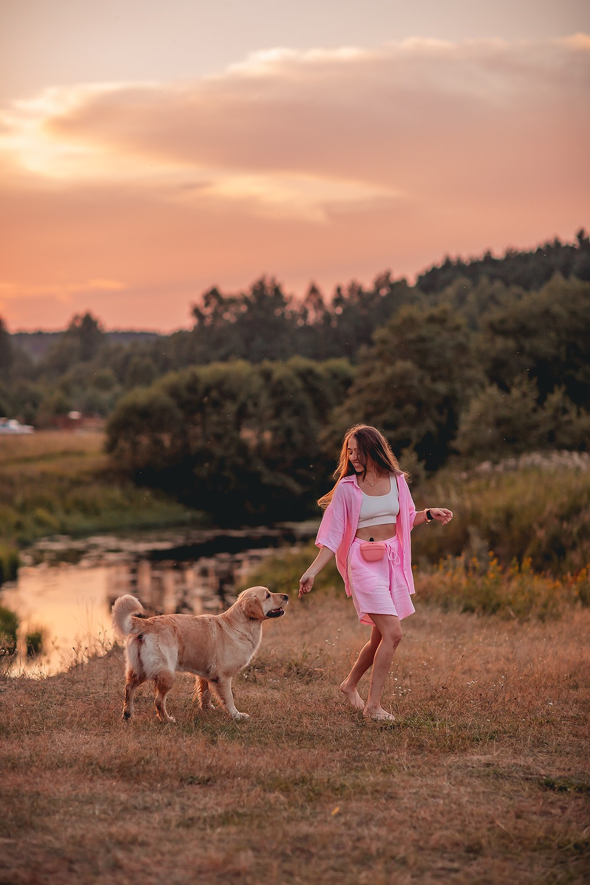 Марина и Чили в Малиново. Семейный фотограф анималист Мария Крючкова