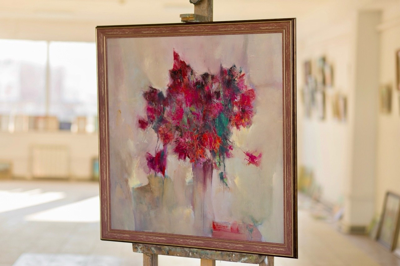 Натюрморт с цветами. Художник Александр Каверин