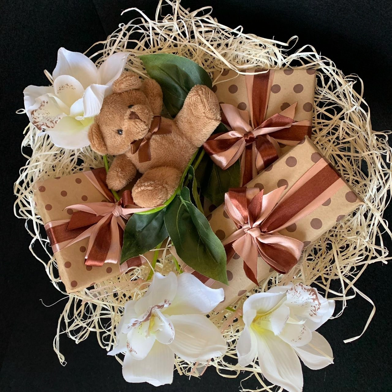 Букет «Мишка». Студия подарочных наборов «Владия»
