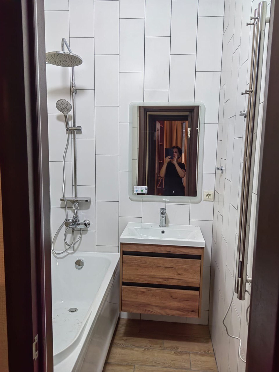 Ванная комната (ул. Альберта Камалеева д. 16). Ремонт санузла, туалета, ванной под ключ в Казани. Укладка плитки