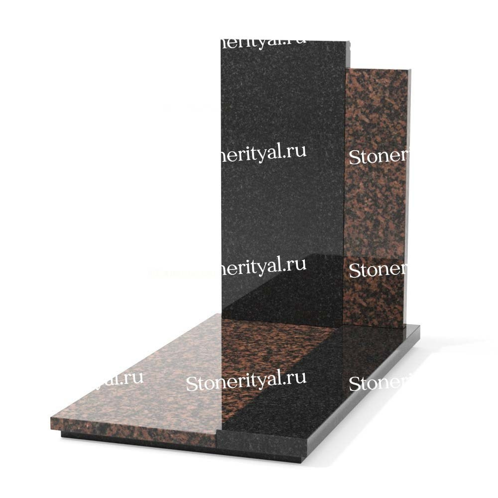 Комбинированные памятники на одного. Изготовление и установка памятников в Москве и МО