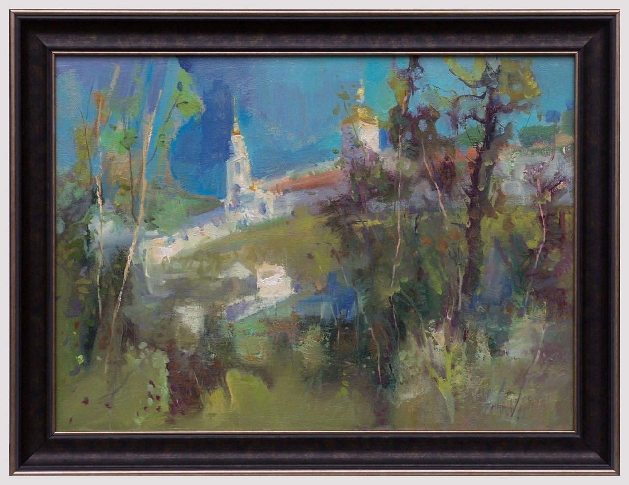 У Знаменского Монастыря. Художник Александр Каверин