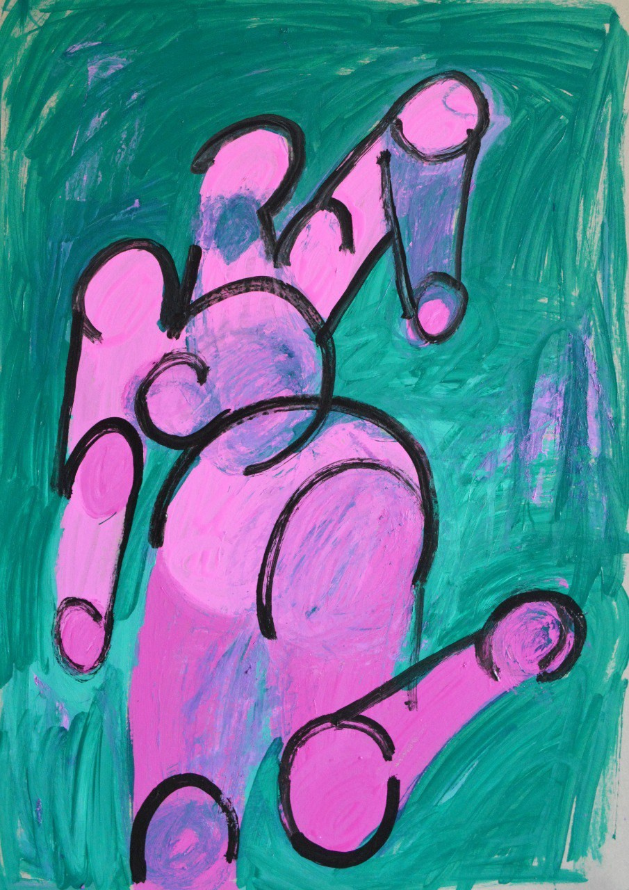 Картон /акрил 70*50. Лилия Ким. Междисциплинарный художник