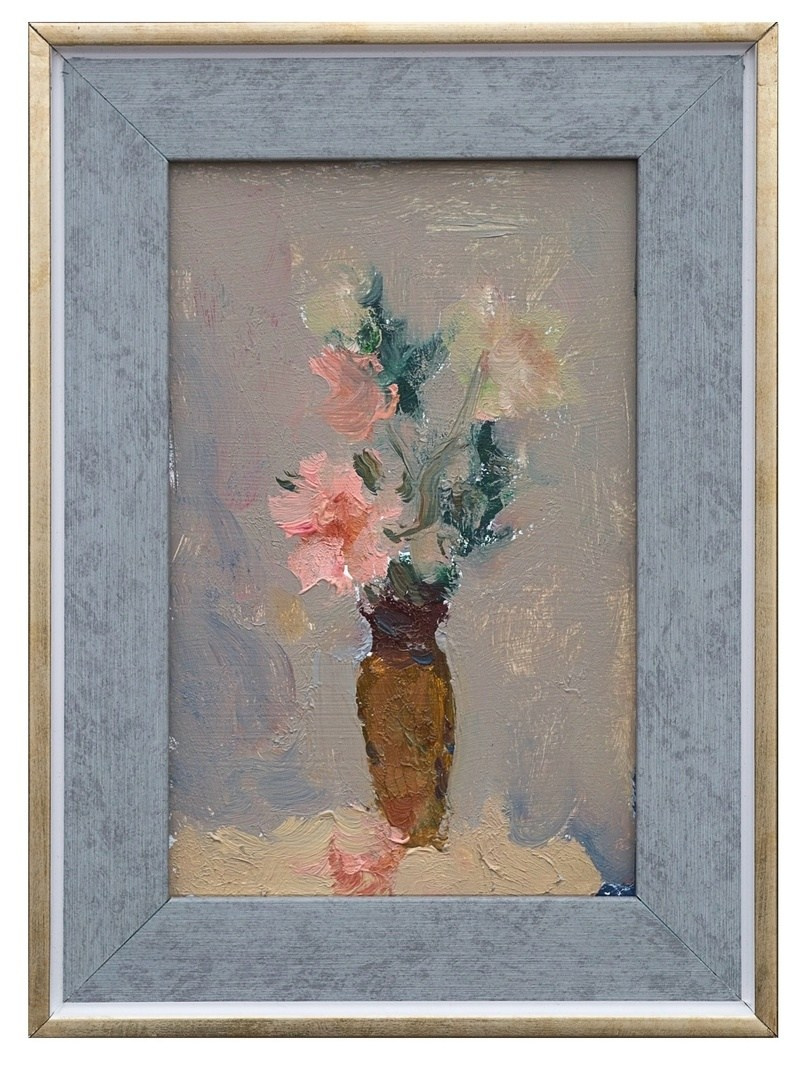 Цветы в вазе. Художник Александр Каверин