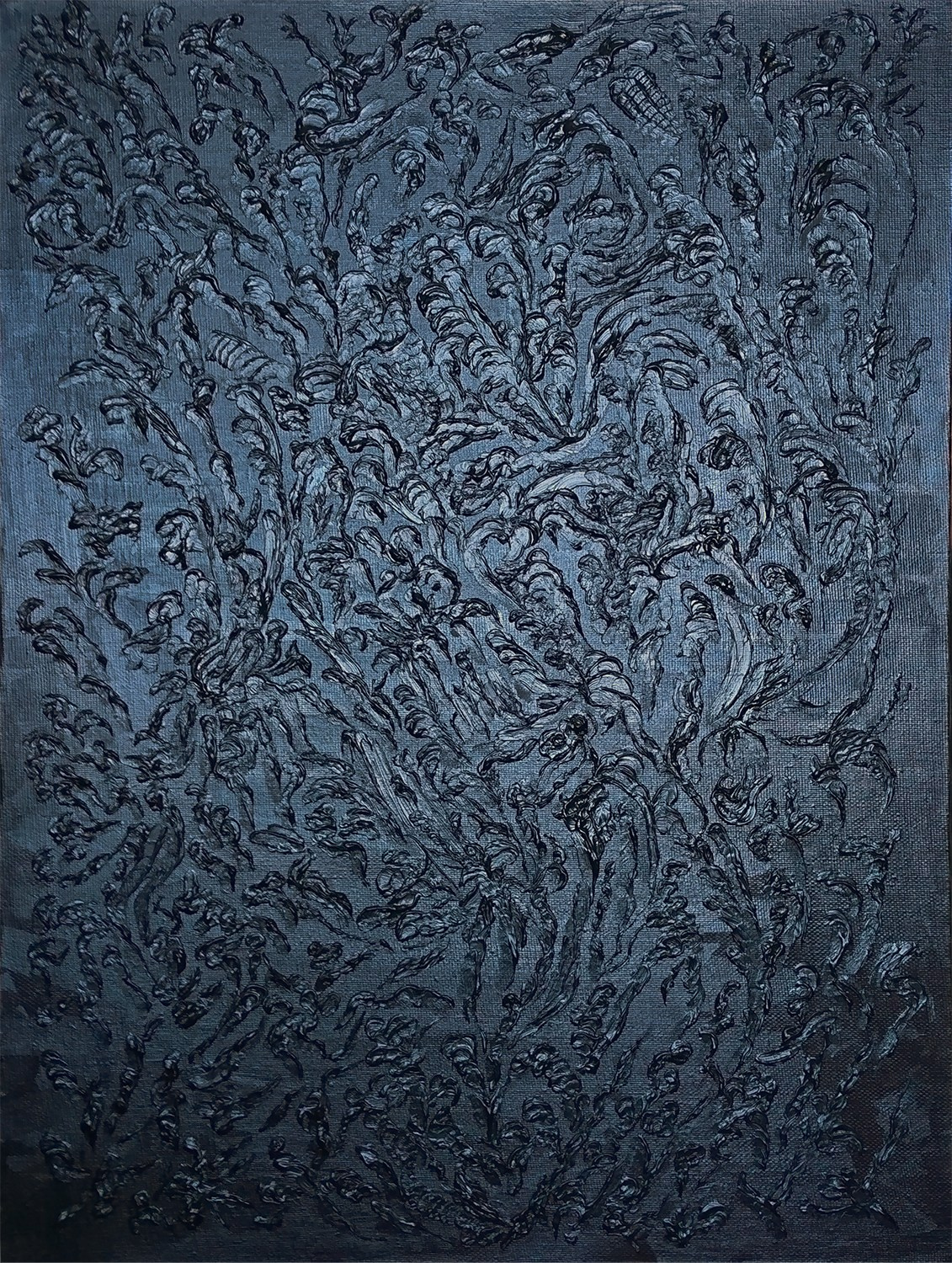 Абстракция. Картина выполнена в черном цвете в стиле импасто. Преобразователь ваших случайностей.