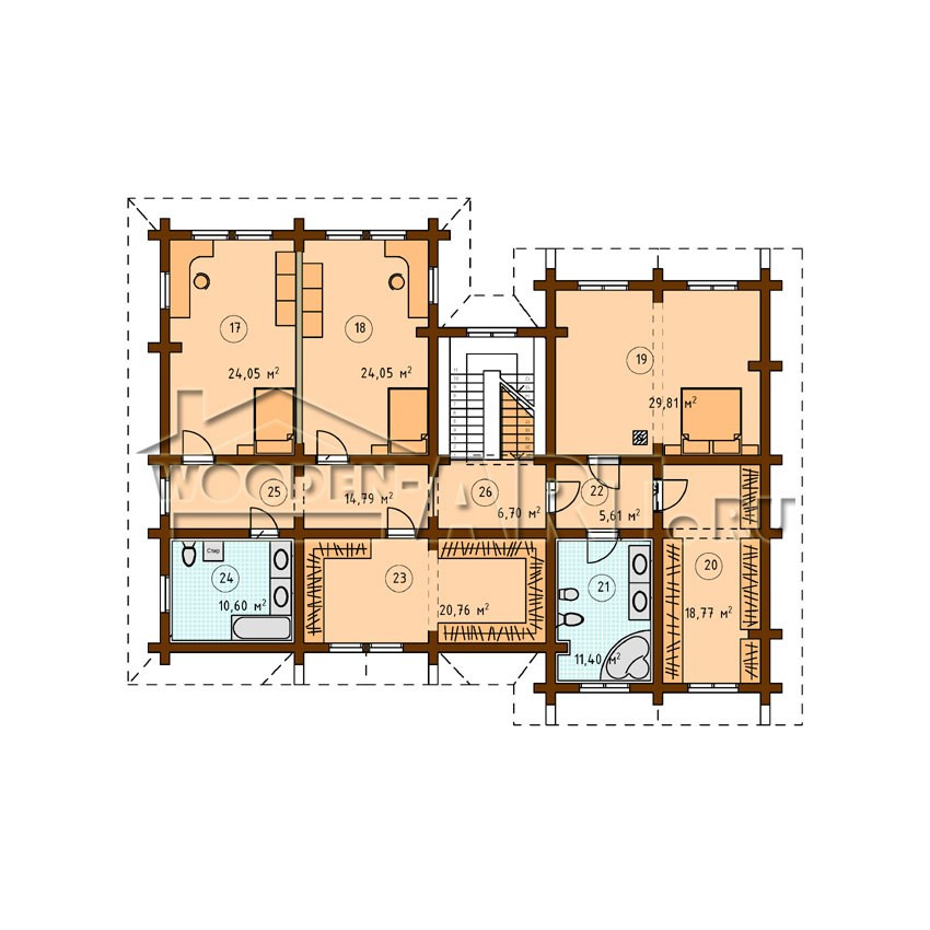 «Воронцово» 543 кв. м. Проекты деревянных домов