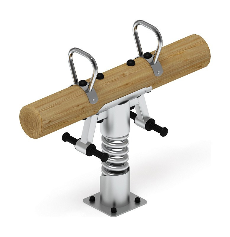 Качалка на пружине (Лиственница орех) ИО 22.24.01-Л.02 Габариты (ШхДхВ): 1000х280х820 Зона безопасности, мм: 3000х2280 Возрастные ограничения 4-8 лет