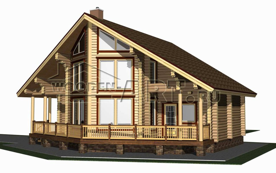 «Парус» 255 кв. м. Проекты деревянных домов
