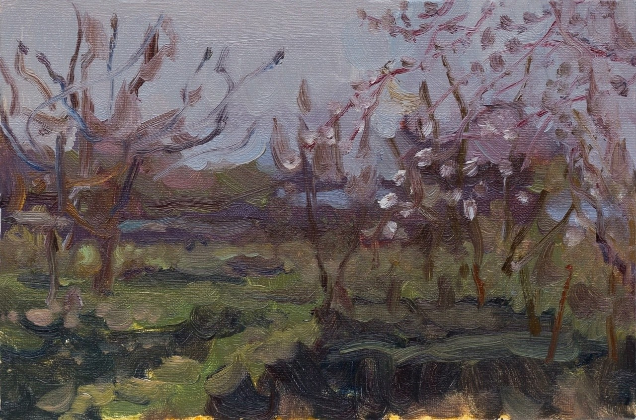 Март. Верба распустилась. Художник Александр Каверин