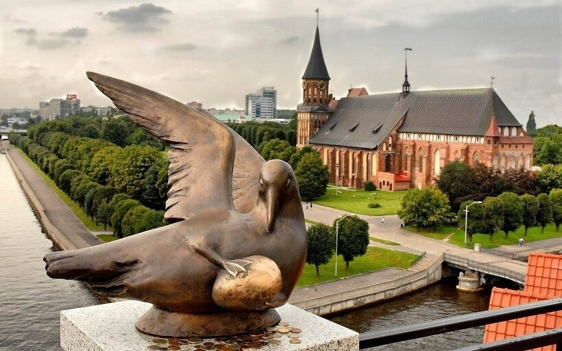 "Птица счастья" на смотровой площадке башни в рыбной деревне