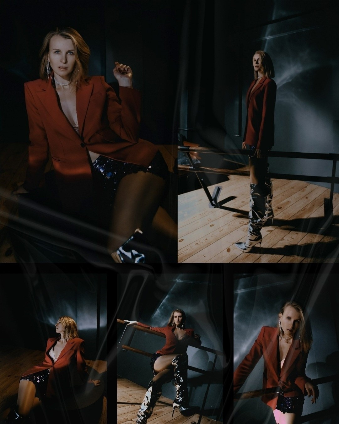 фотосессия девушки с мягким зеркалом