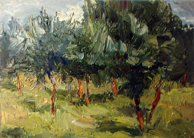 «Пробковые дубы под Хостой» 1958 год Собр. Д. Томас. Мадрид. Художник Величко Вадим Семёнович