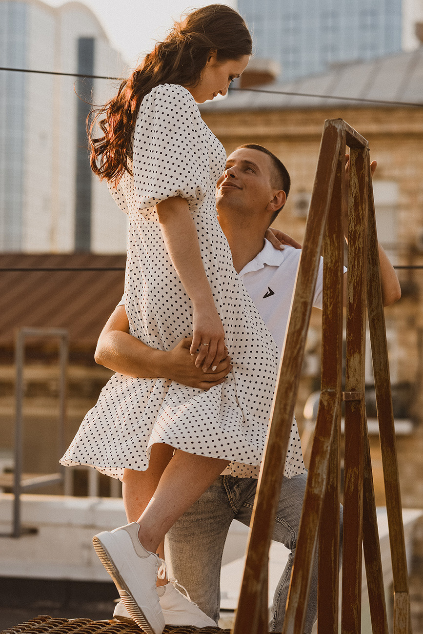 История любви на крыше. Свадебный и семейный фотограф в Ростове-на-Дону Елена Сторожок