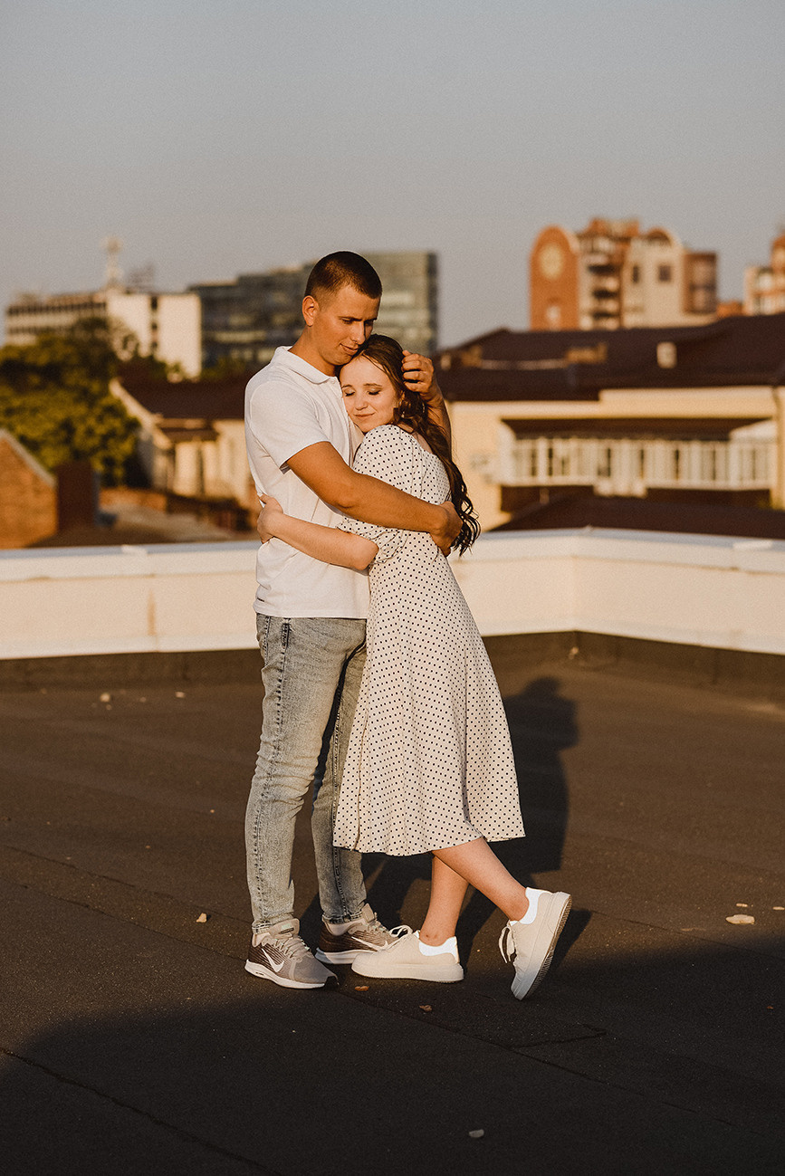 История любви на крыше. Свадебный и семейный фотограф в Ростове-на-Дону Елена Сторожок