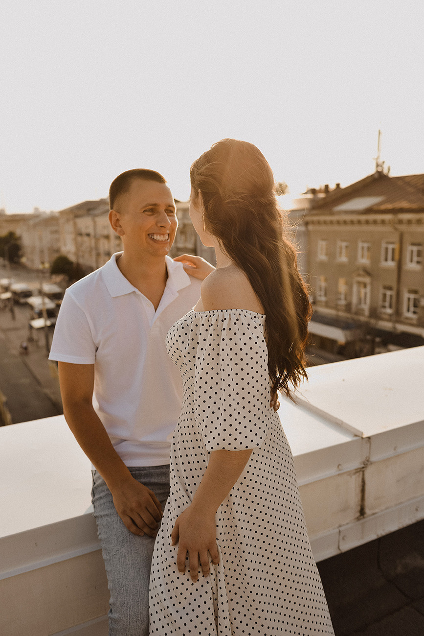 История любви на крыше. Свадебный и семейный фотограф в Ростове-на-Дону Елена Сторожок