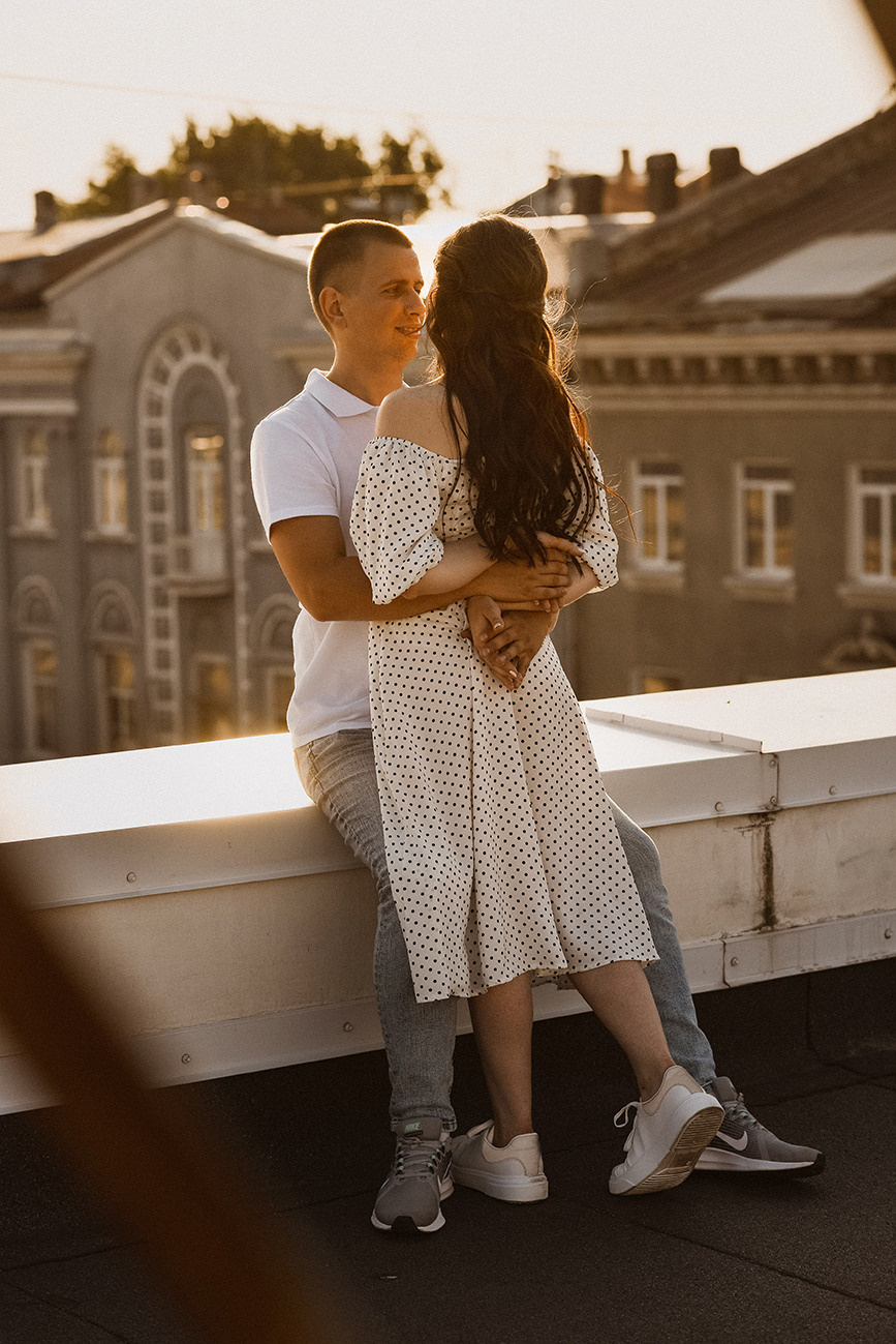История любви на крыше. Свадебный и семейный фотограф в Ростове-на-Дону Елена Сторожок
