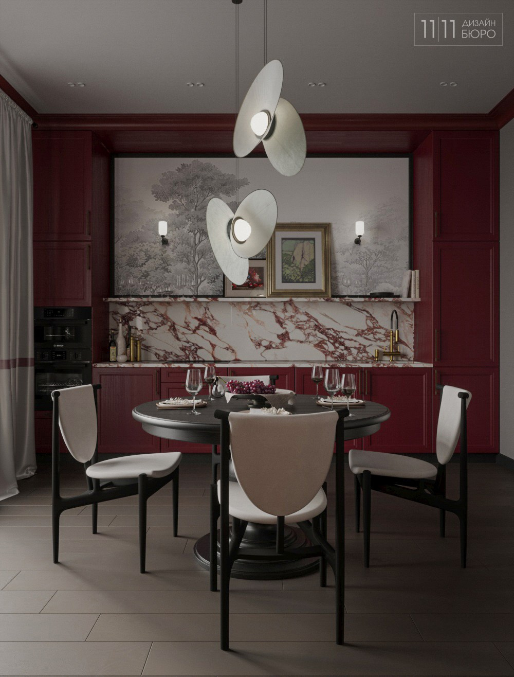 «Винный бархат» — концептуальный проект апартаментов. Дизайн-бюро 11/11, дизайн интерьера с индивидуальным подходом во Владивостоке