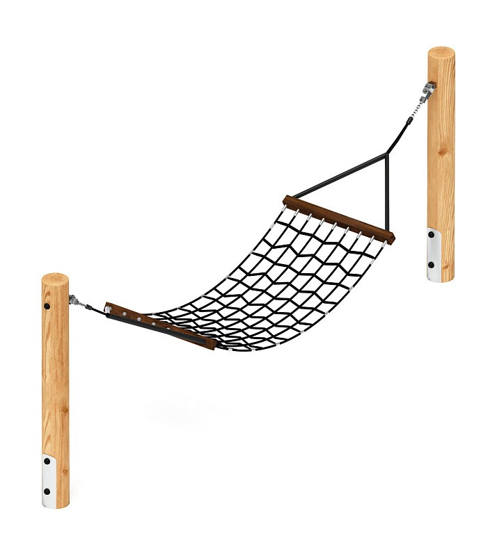 Гамак (лиственница) МФ 45.01.01-Л.И1 Габариты (ШхДхВ): 4240х920х1650 Зона безопасности, мм: 7240х3920