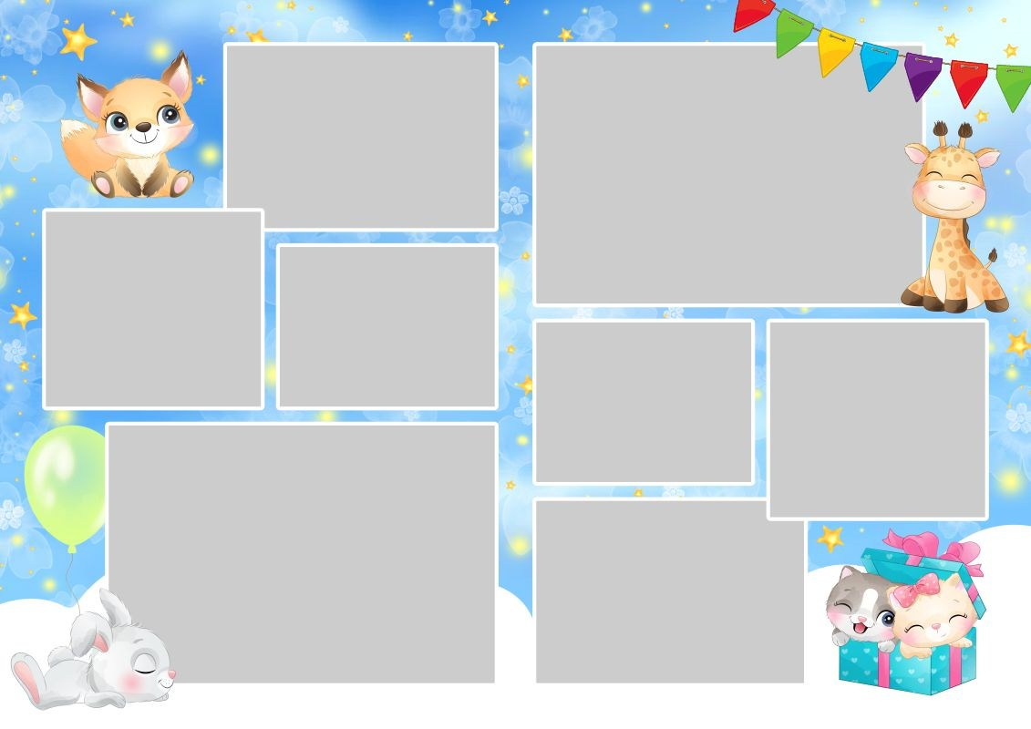 Выпускной альбом для детского сада, дизайн Забавные зверята. Medlori fotobook Выпускные альбомы в Липецке Лариса Медведева